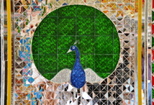 Mirror craft peacock in Mohini Vilas